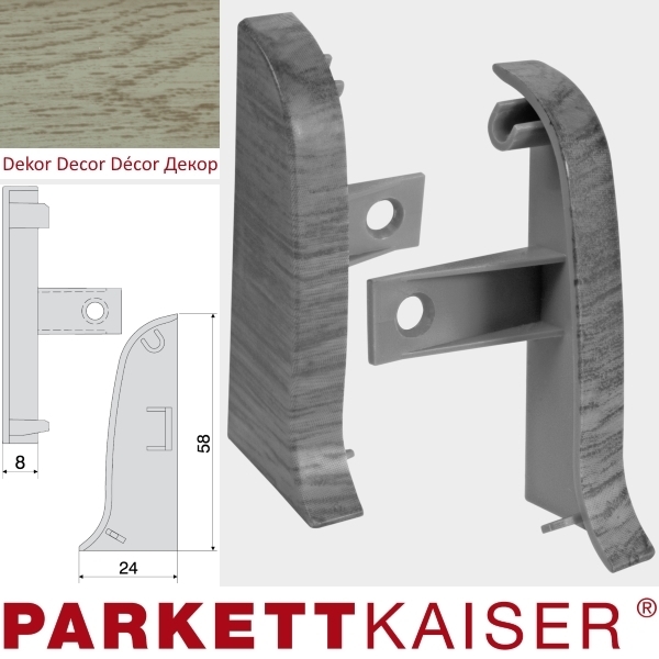 Brebo Endkappe links und rechts QUE Eiche antik main product photo