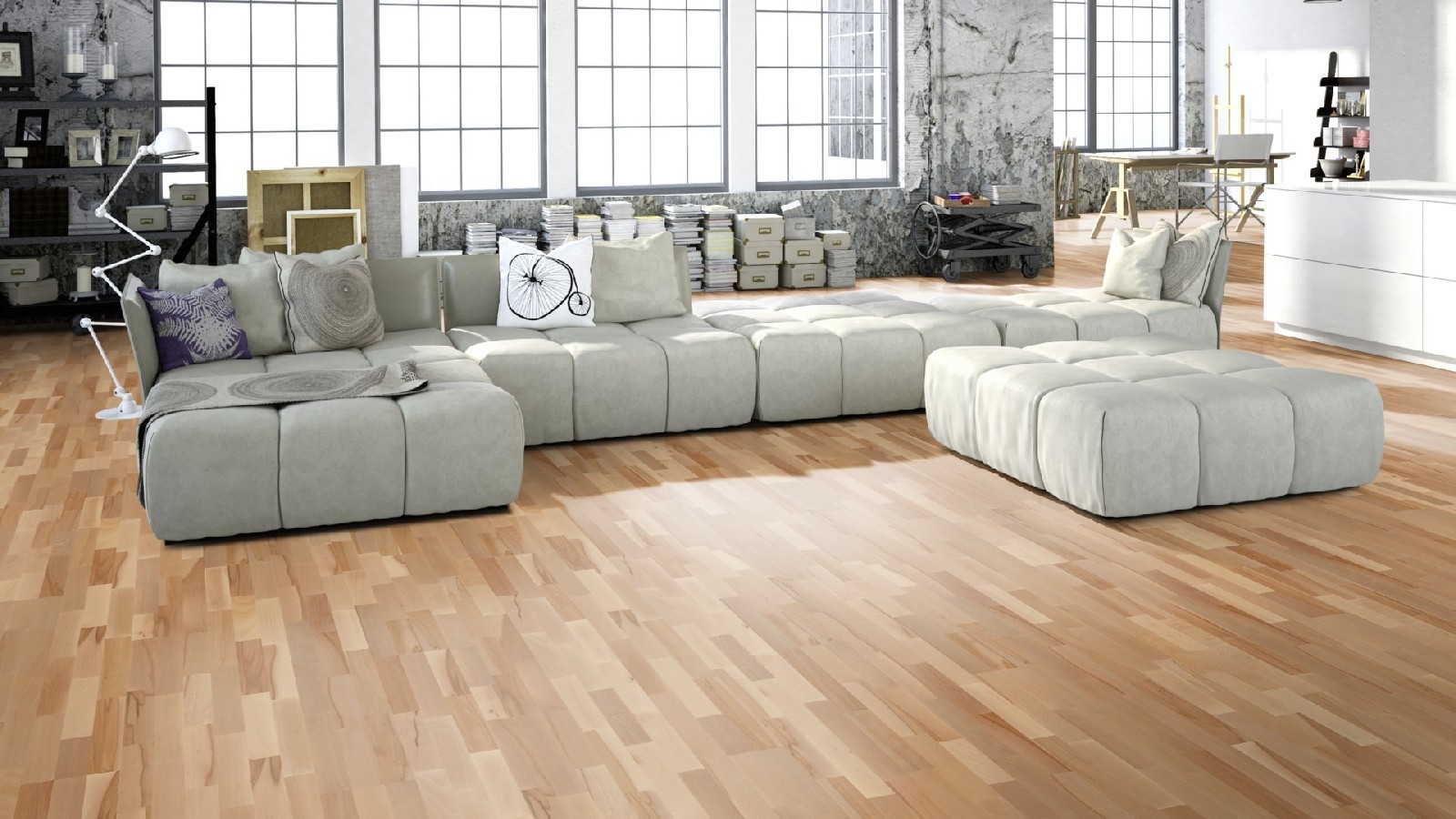 Tarkett Parquet Pure Robust Hêtre 3 frises
