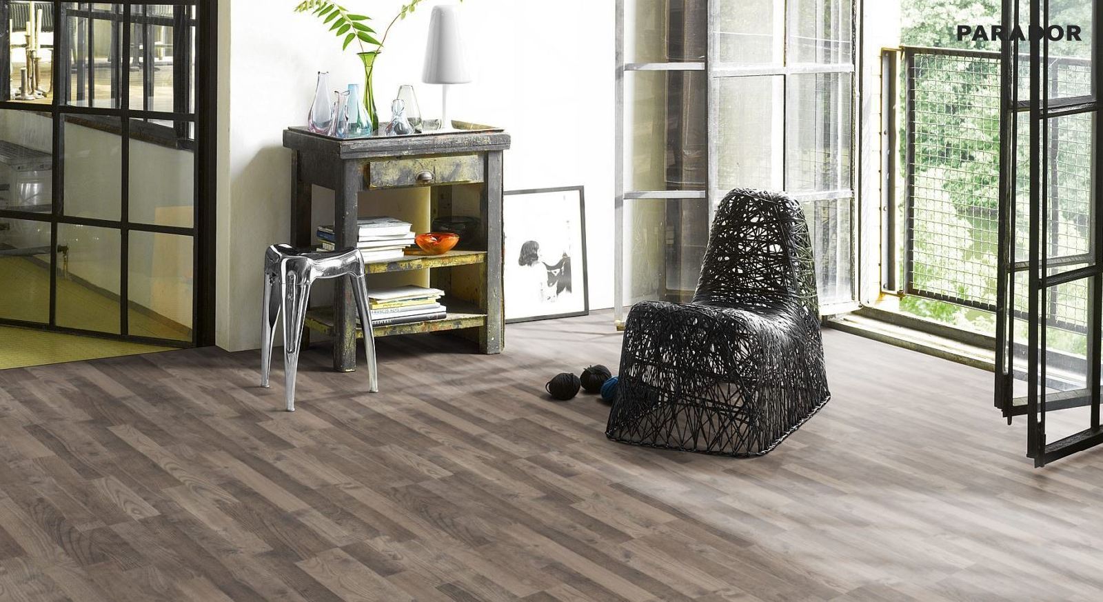 Suelo laminado de Parador Classic 1050 Fresno Envejecido bloque de 3 lamas