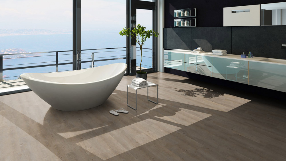 Skaben Klick Vinylboden massiv Life Click 30 Eiche rustikal Greige 1-Stab Landhausdiele zum klicken