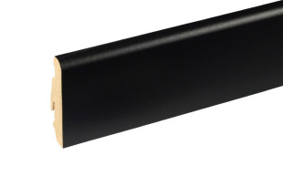 Matching skirting 6 cm high black matt FOFA012 240 cm