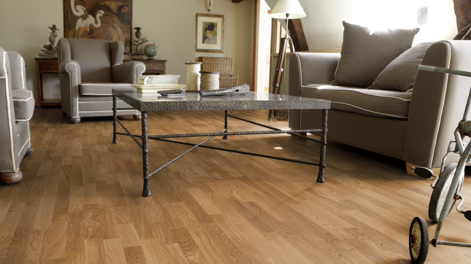 Tarkett Parkett Pure Natur Eiche 3-Stab-Schiffsboden Proteco Lack 14 mm