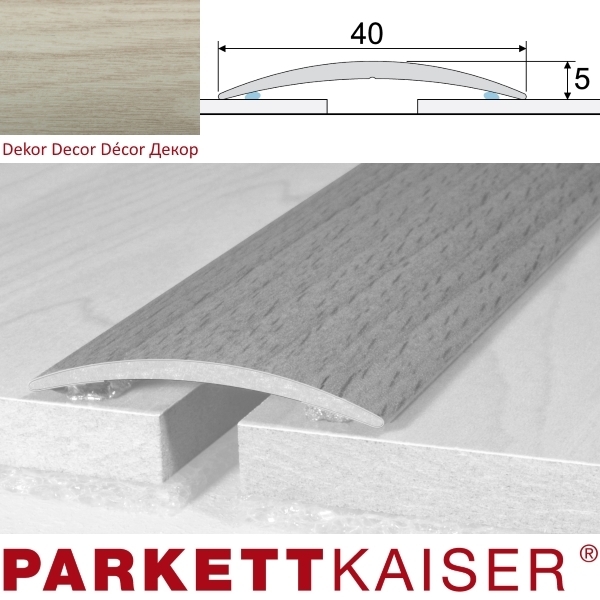 Brebo Übergangsprofil A13 selbstklebend Eiche Mocca Aluminium furniert 270 cm main product photo