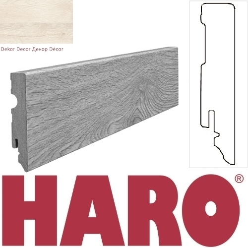 HARO Plinthe pour sol stratifié 15x80 Chêne Artico blanc, blanc noble, Luna, Portland blanc, blanc main product photo