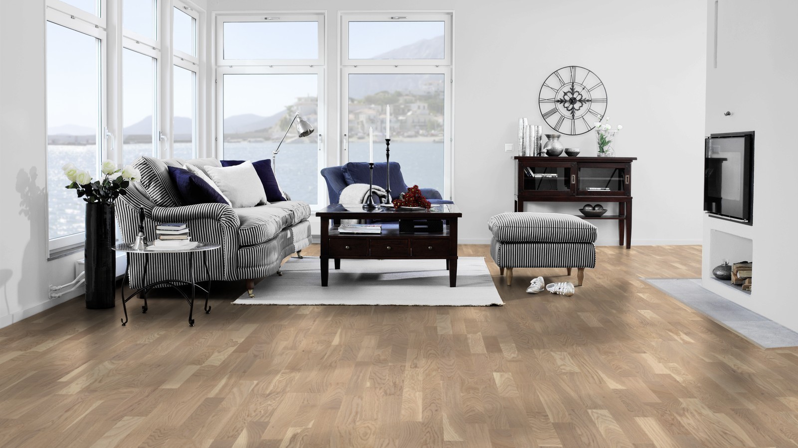 Tarkett Parquet Shade Oak Cream White 3-strip