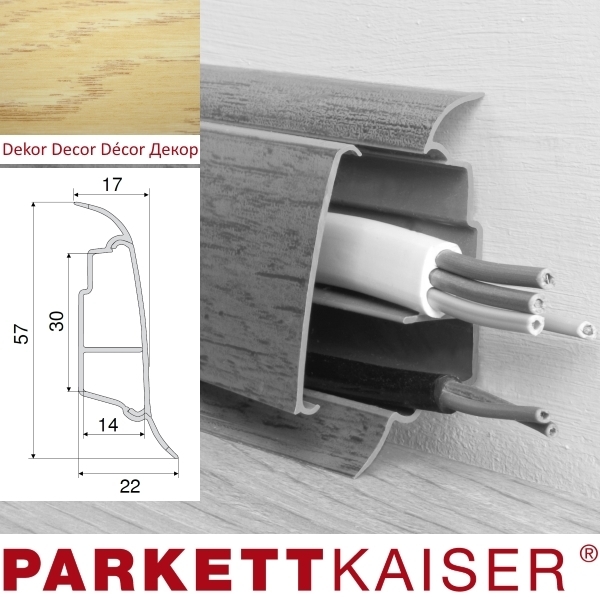Passende Sockelleiste QUE Eiche Hellbraun matt 250 cm main product photo