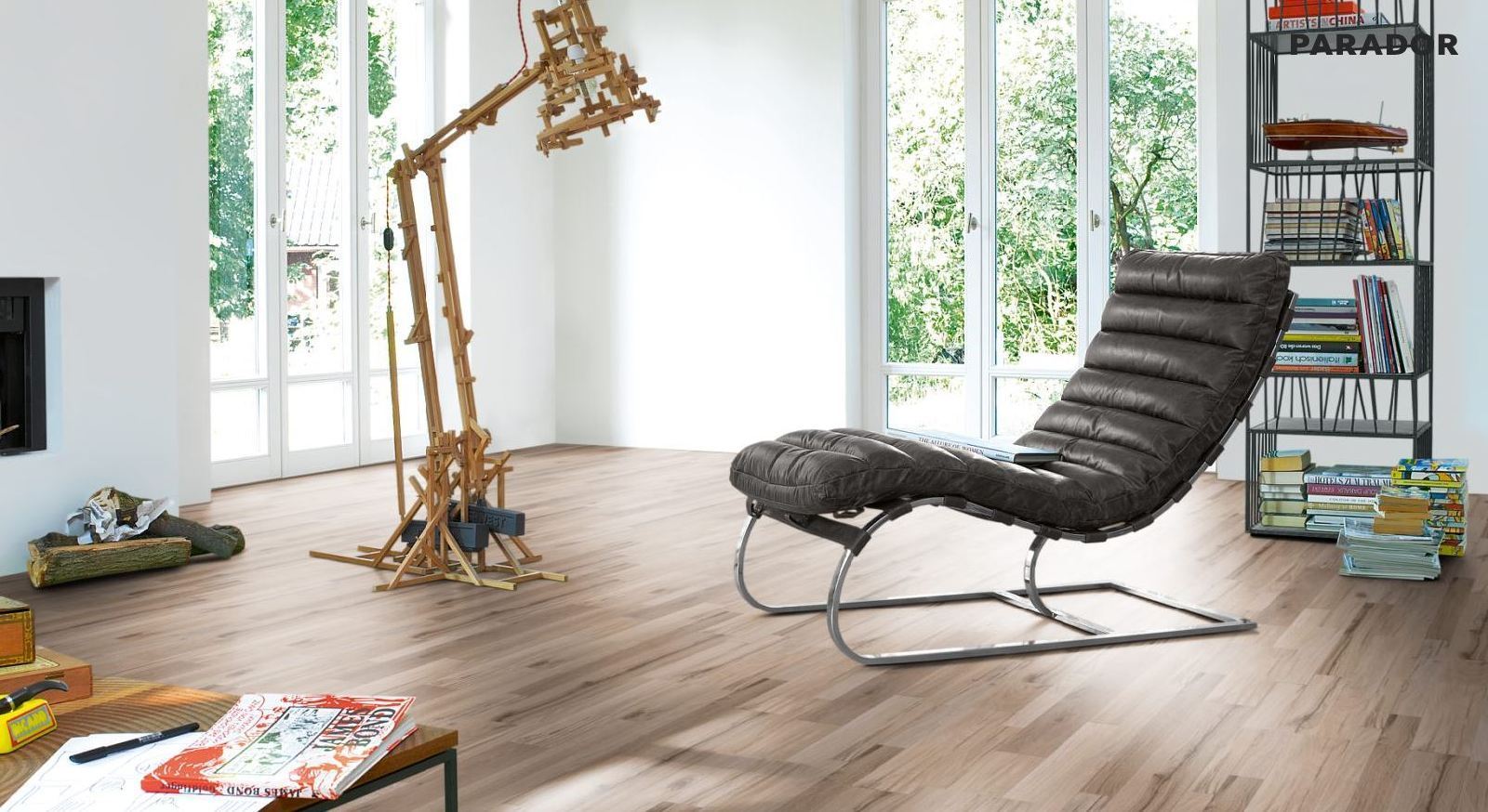 Suelo vinílico de Parador Basic 4.3 Roble Variante Lijado Lama Ancha