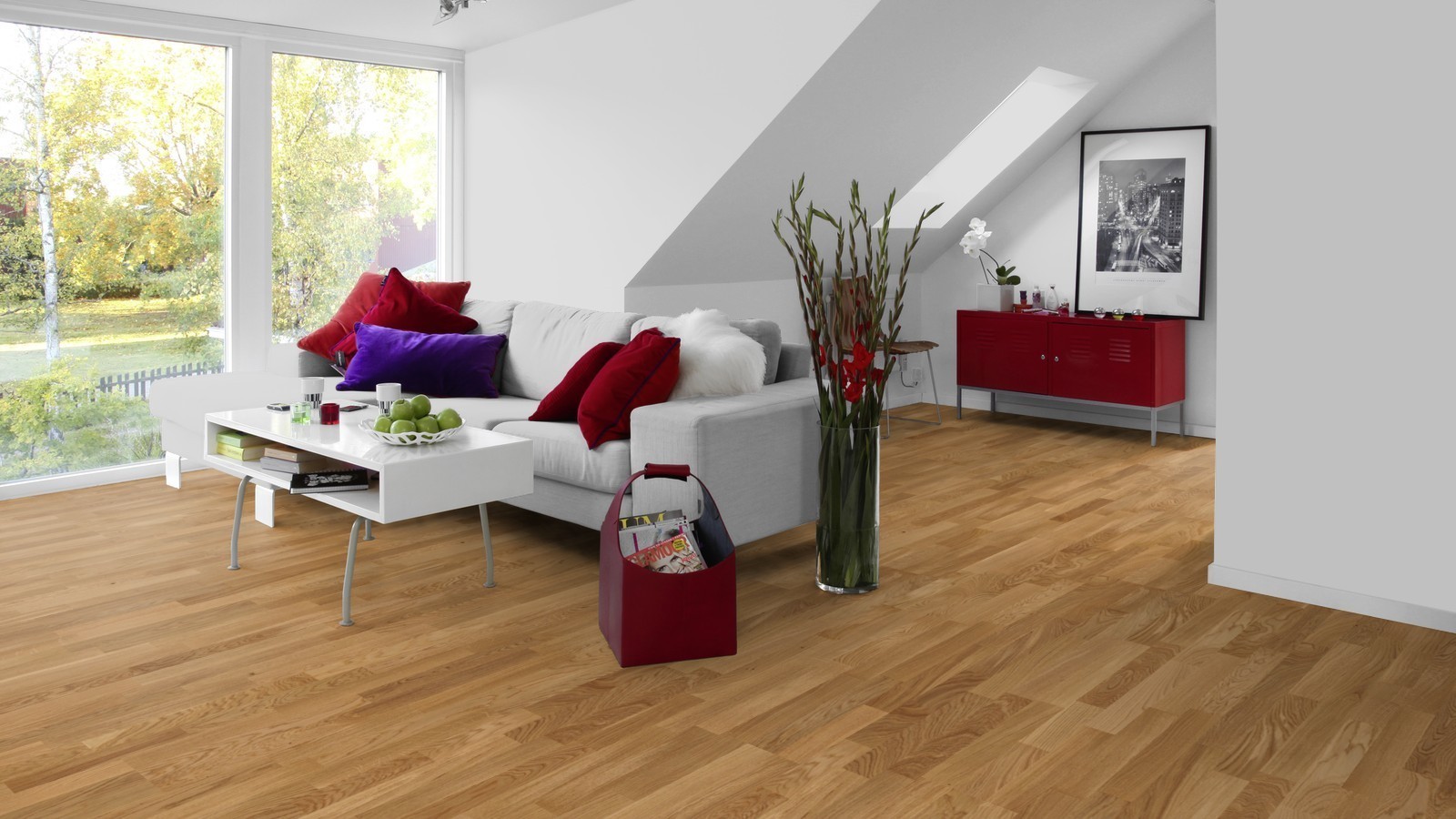 Tarkett Parkett Pure Natur Eiche 3-Stab-Schiffsboden Proteco Lack 13 mm