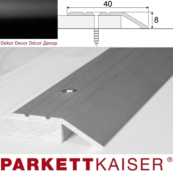 Brebo Abschlussprofil A11 Schwarz Aluminium eloxiert 180 cm main product photo