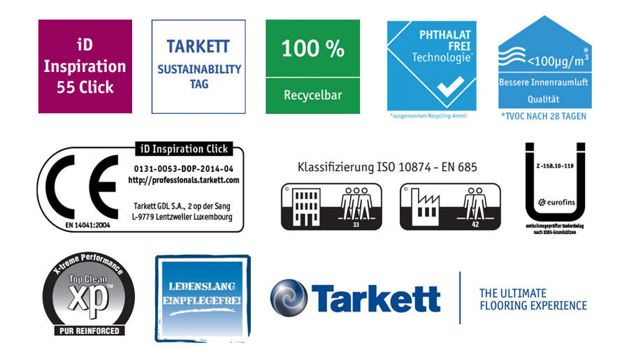 Tarkett Sol design iD Inspiration Click 55 Elm Light Grey Lame 4V