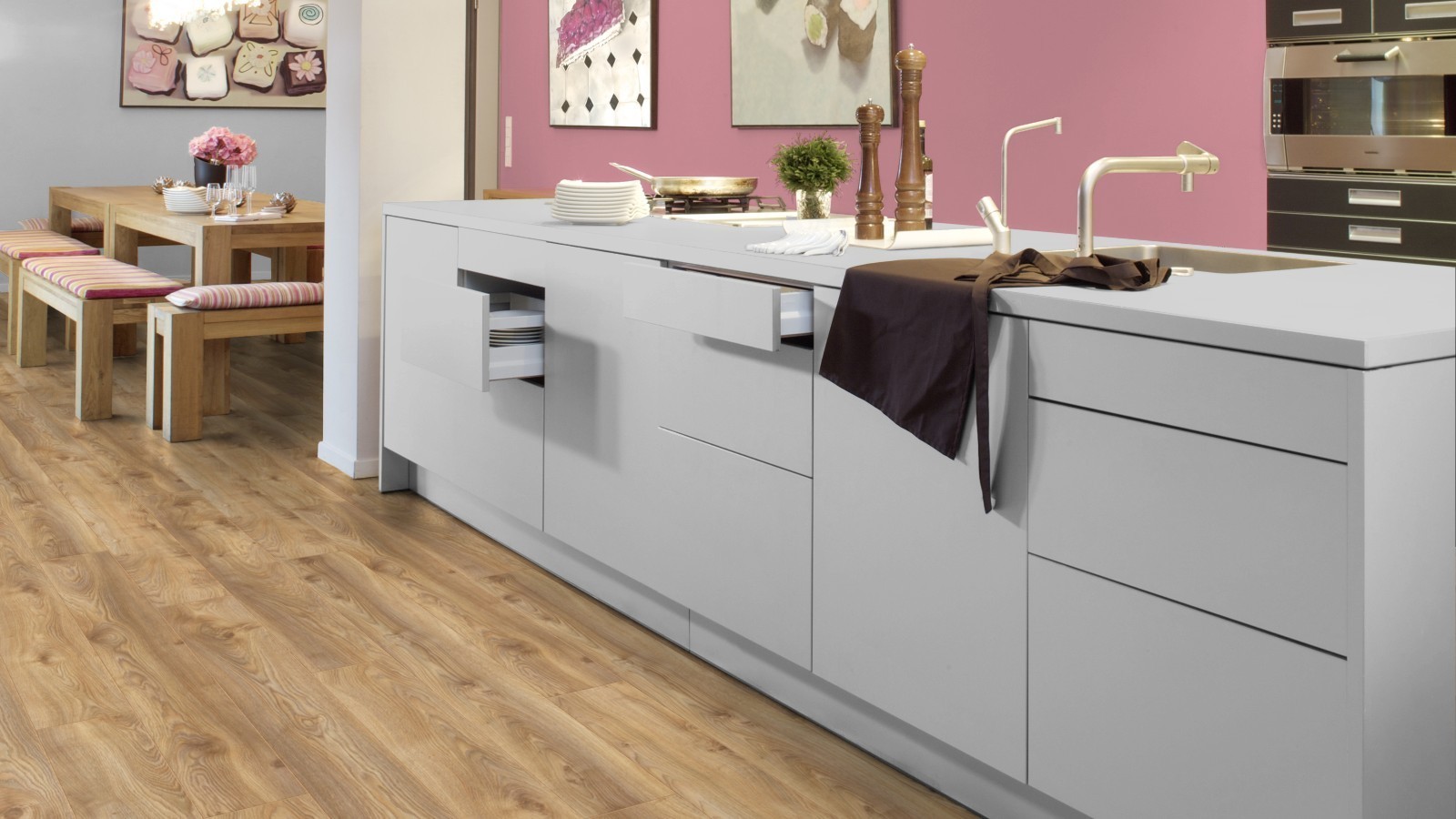 Stratifié Wide Chêne Macro Nature D4794 1 frise 4V Largeur 188mm