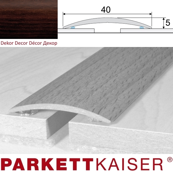 Brebo Übergangsprofil A13 selbstklebend Afrikanischer Heban Aluminium furniert 270 cm main product photo