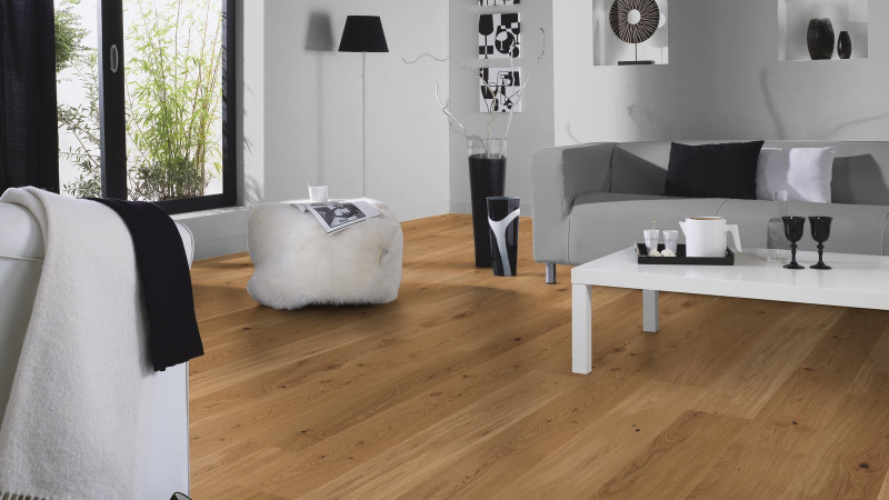 Tarkett Parquet Pure Oak Rustic brushed Proteco Natura 1-strip plank XT M2V 14 mm main product photo