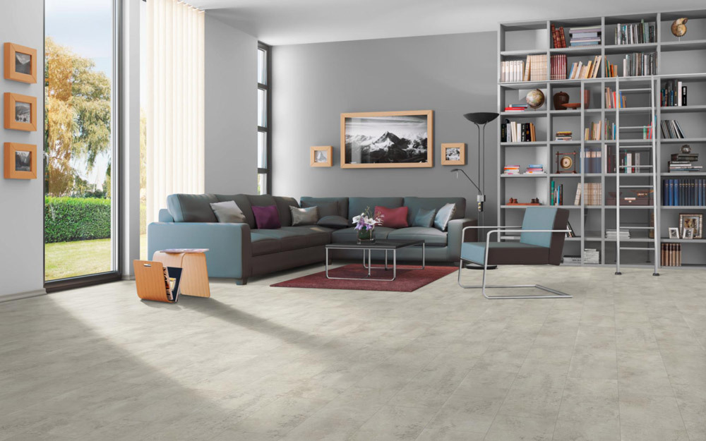 Egger Home Designboden Design+ Stein weiss Fliesenoptik 4V