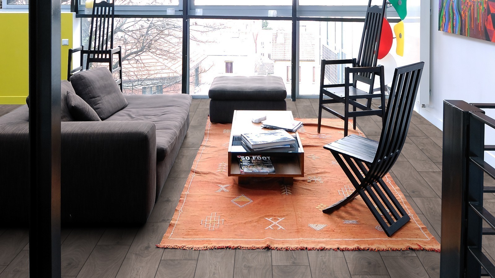 Stratifié Durable Atlas Oak Anthracite D3592 1 frise 4V Largeur 188mm