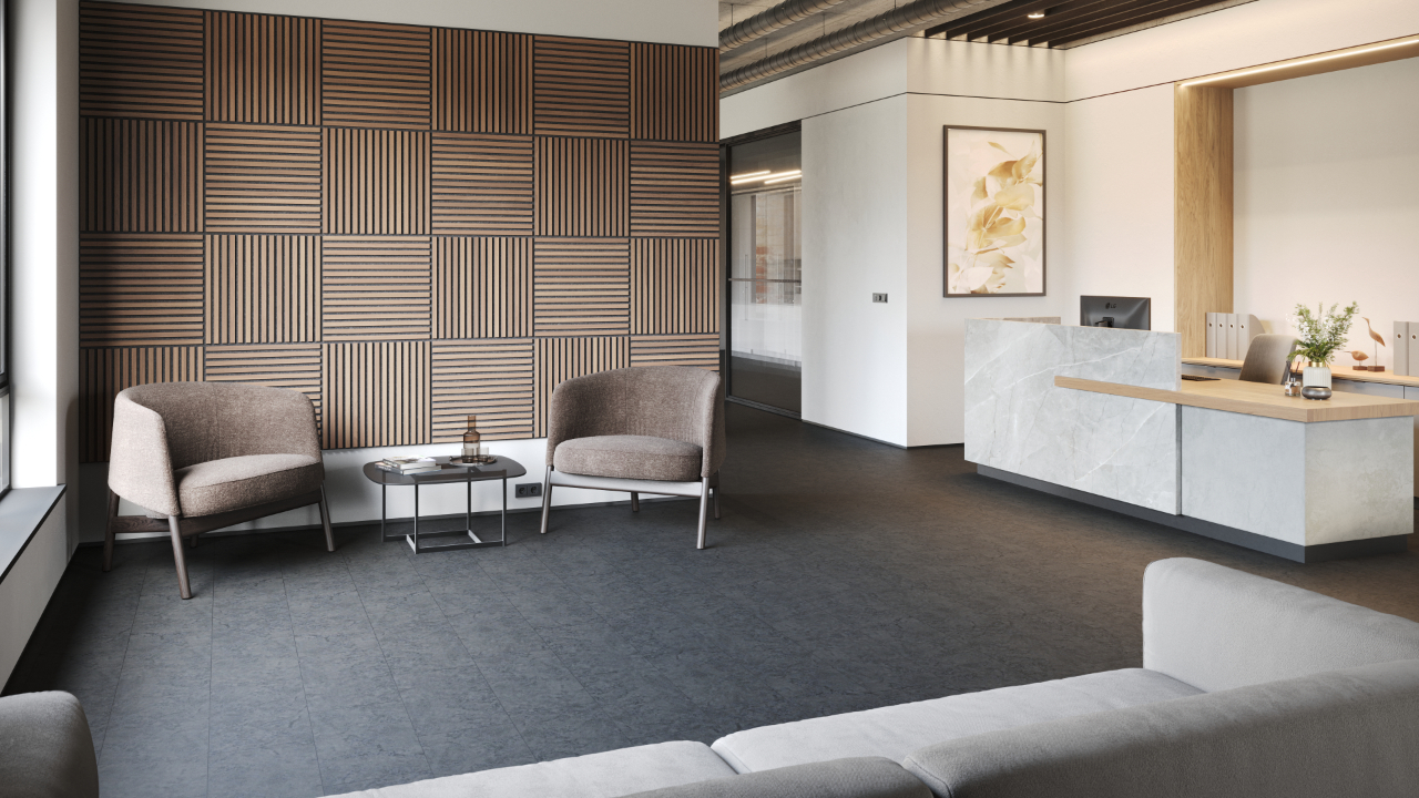 planeo Rigid Klick Vinyl - SolutionX 2in1 Anthrazit | Trittschalldämmung integr. (ECF-0026)