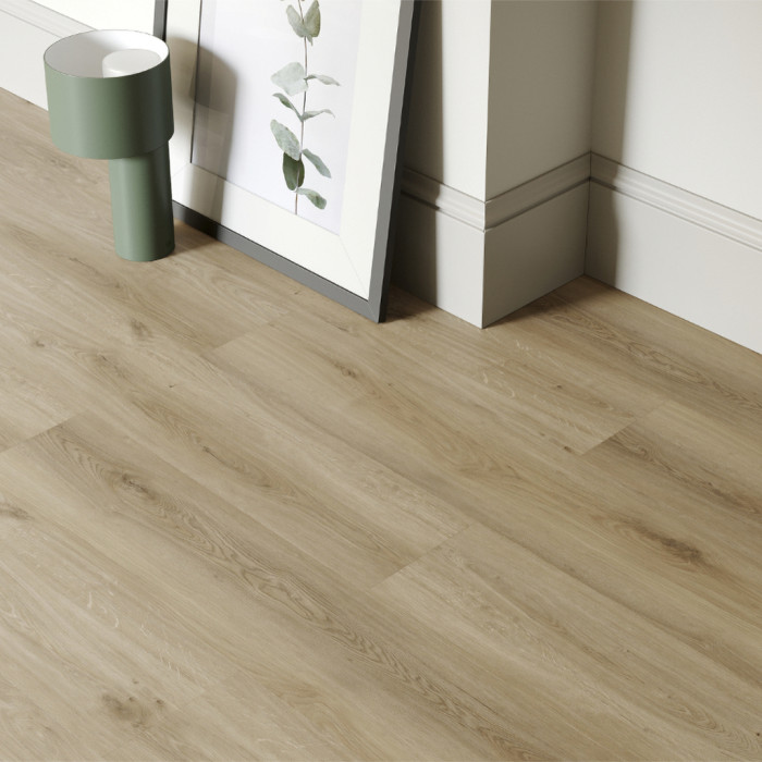 planeo Rigid Klick Vinyl - SolutionX 2in1 Eiche Creme | Trittschalldämmung integr. (ECF-0097) main product photo