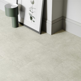 planeo Rigid Klick Vinyl - SolutionX 2in1 Betongrau Hell | Trittschalldämmung integr. (ECF-0099)