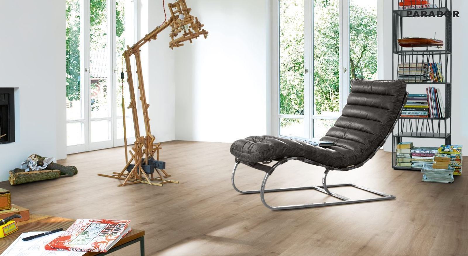 Suelo laminado de Parador Basic 600 Roble Pulido 4V