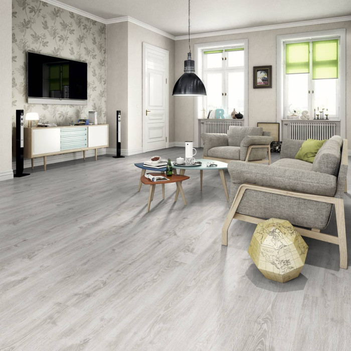 Egger Home Organic flooring 8/31 Large White Wescliff oak EHC016 1-strip 4V main product photo