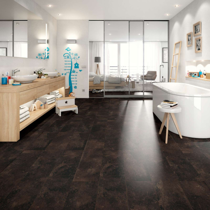 Egger Home design floor 7.5/33 Large stone black EHD011 tile look 4V main product photo
