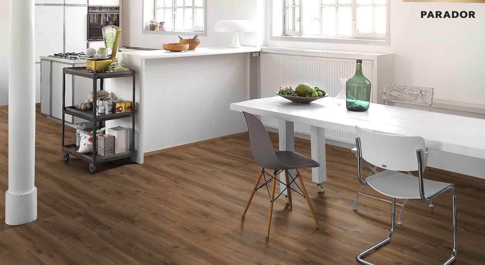 Parador Laminat Basic 600 Eiche Montana Gekälkt breite Landhausdiele 4V