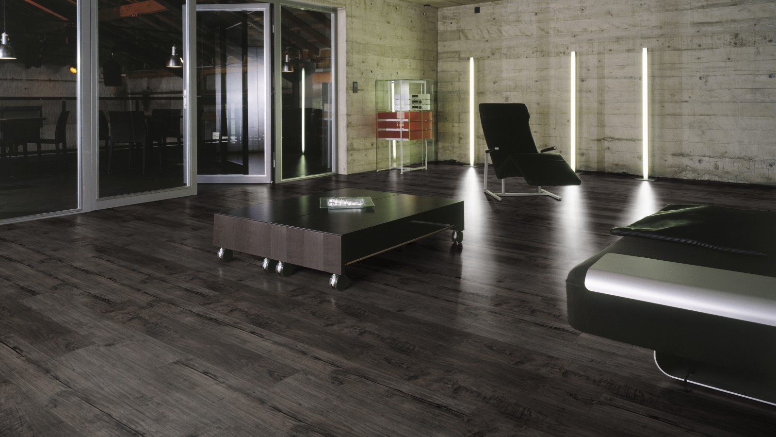 Stratifié Select Teck Nostalgique Graphite D4171 1 frise 4V Largeur 193mm