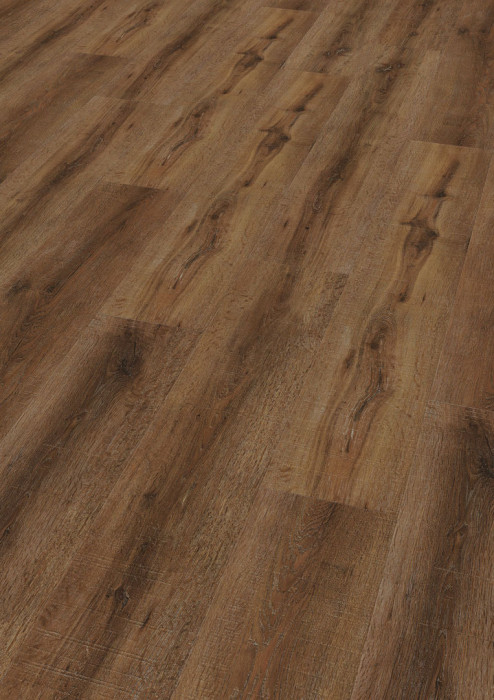 Suelo Vinilo Wineo 800 Wood Santorini Deep Oak 1 lama con borde biselado para pegar main product photo