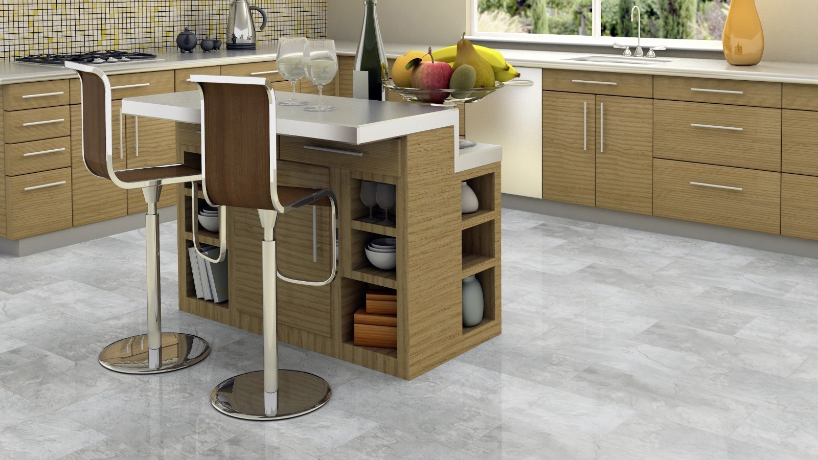 Laminat Blue Line Stone Montreal Slate D4178 Hochglanz Fliesenoptik 4V