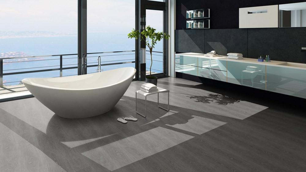 Skaben Klick Vinylboden massiv Life Click 30 Eiche Classic Grau 1-Stab Landhausdiele zum klicken