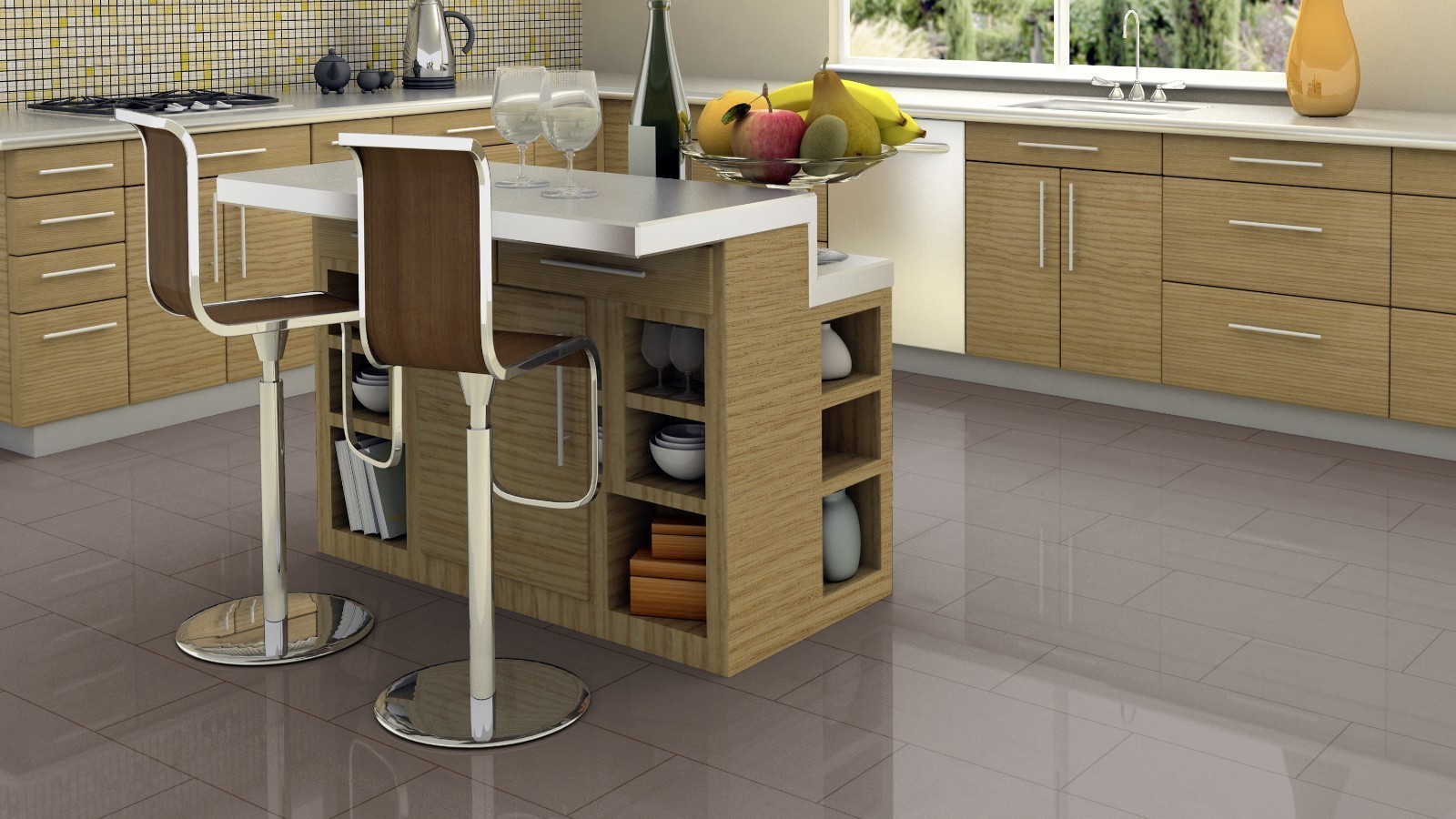 Laminat Blue Line Uni Titan Metallic D3544 Hochglanz Fliesenoptik 4V