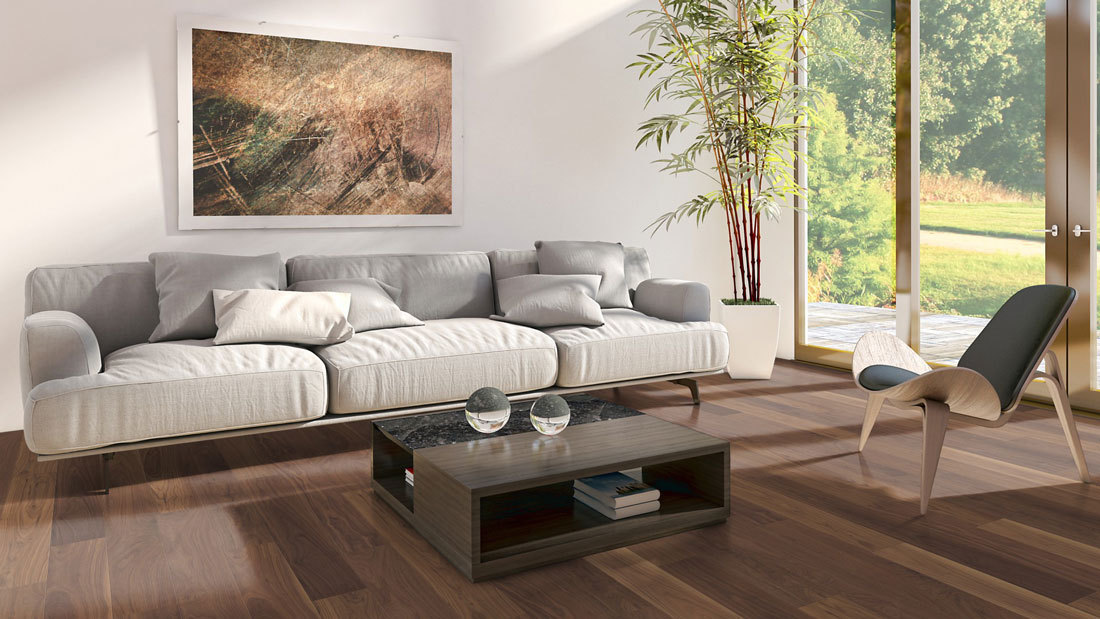 Meister Parkett Premium Residence PS 300 lebhaft Nussbaum amerikanisch 8044 1-Stab Landhausdiele 4V