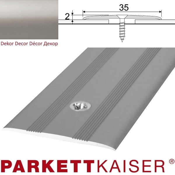 Brebo Transition profile A08 Alu Anodized Stainless Steel 93 cm main product photo