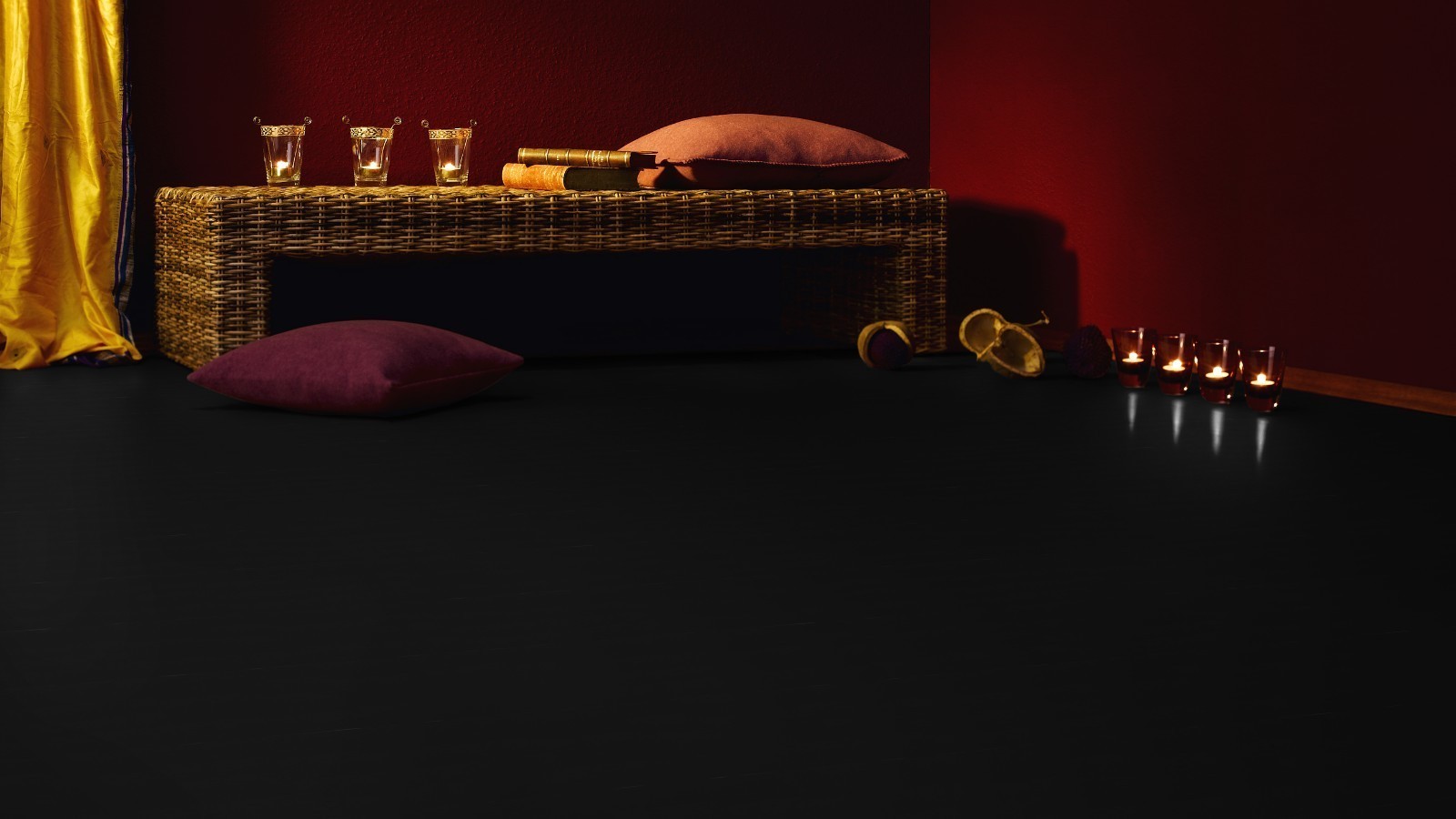 Suelo laminado Blue Line Uni Black U190 Brillo Óptica de baldosa