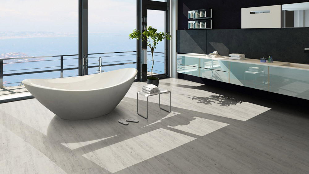 Skaben Klebe-Vinylboden massiv Life 55 Eiche rustikal Weiß 1-Stab Landhausdiele 4V zum kleben