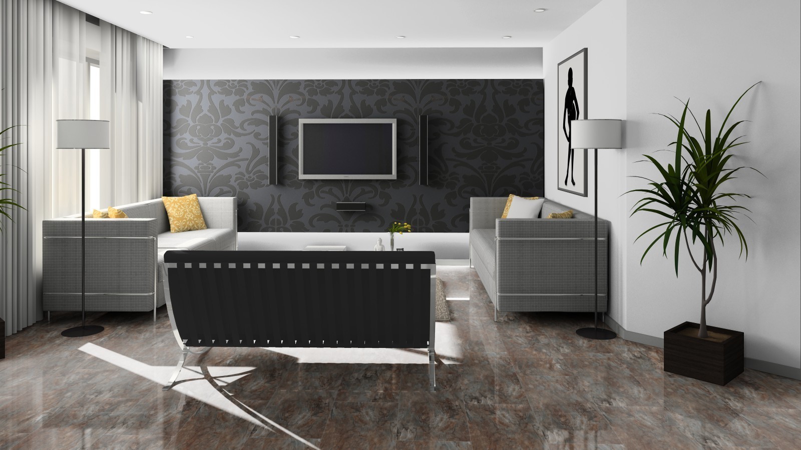 Stratifié Blue Line Stone Grizzly Slate D4179 Brillant en aspect Carrelage 4V