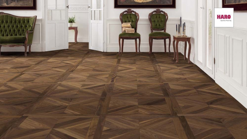 HARO Parquet parkettmanufaktur Noyer Américain Dalle Central 4V main product photo
