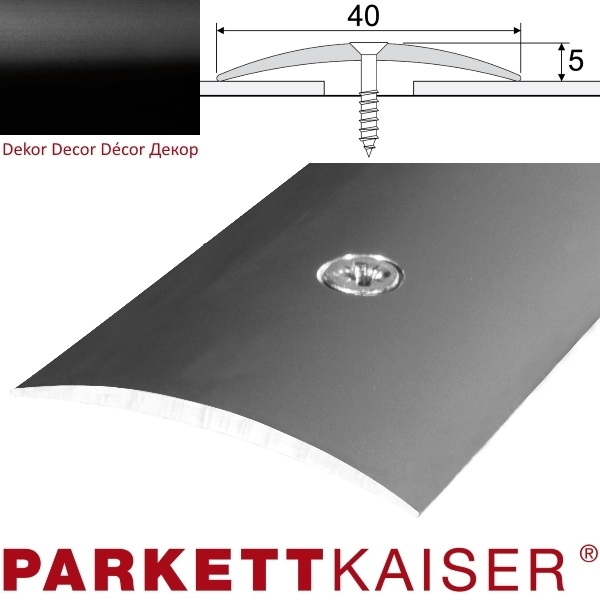 Brebo Übergangsprofil A13 Schwarz Aluminium eloxiert 270 cm main product photo