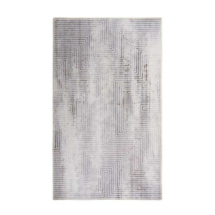 Flat pile carpet Gray ELEGANT PRINT Light gray rectangular height 5 mm