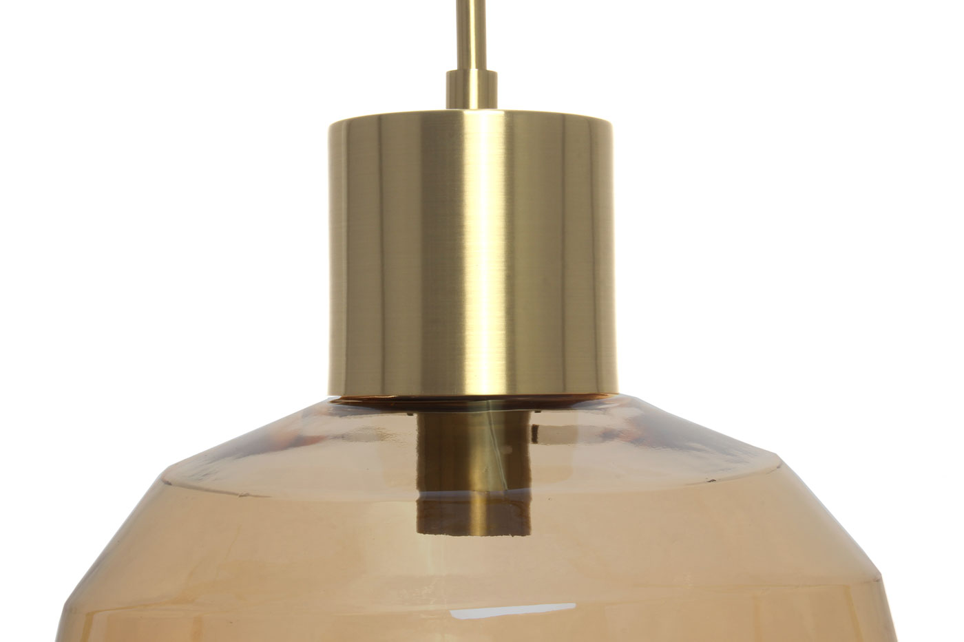 Hängelampe Amber im Glamour Design in Farbe Bernstein aus Glas u. Eisen handgefertigt Raum4