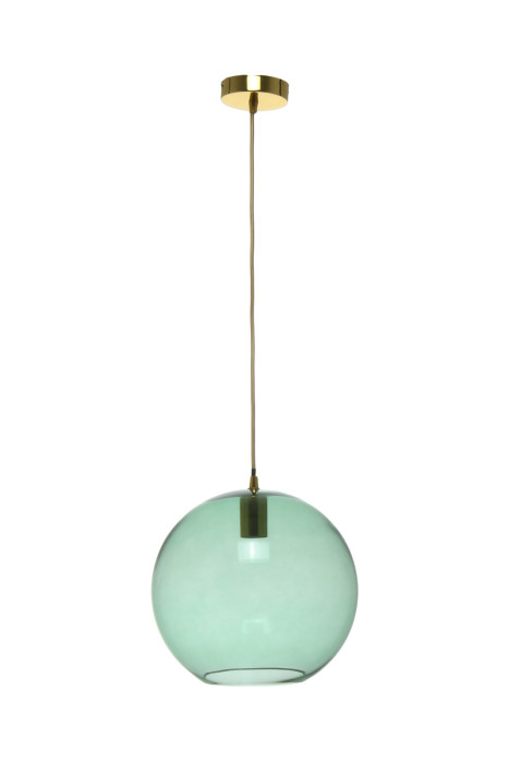 Hanging lamp Aster in Modern design in color green handmade from glass main product photo