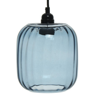 Hanging lamp Bluebell in Modern design in color blue handmade from glass