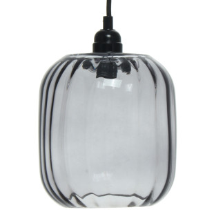 Hanging lamp Bluebell in Modern design in color gray handmade from glass