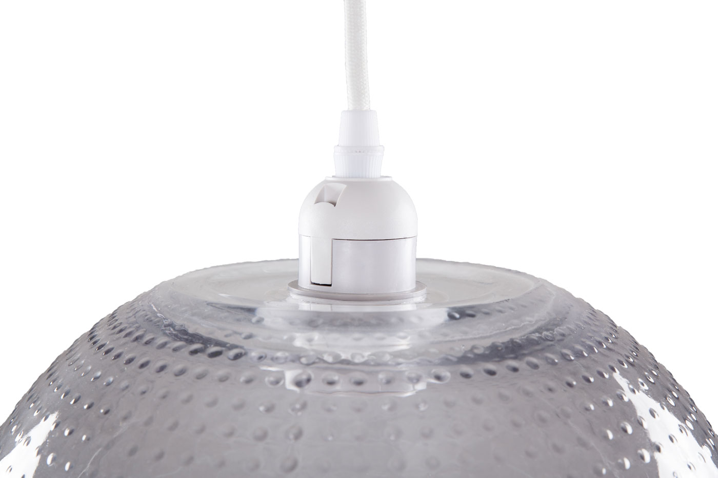 Hängelampe Camellia im Moderne Design in Farbe Grau aus Glas handgefertigt Raum4