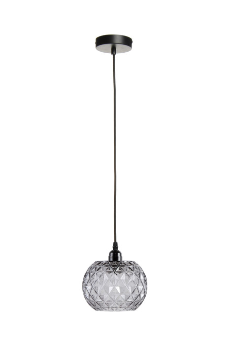 Lámpara colgante Clavel de diseño moderno en color claro/gris hecha a mano con vidrio main product photo
