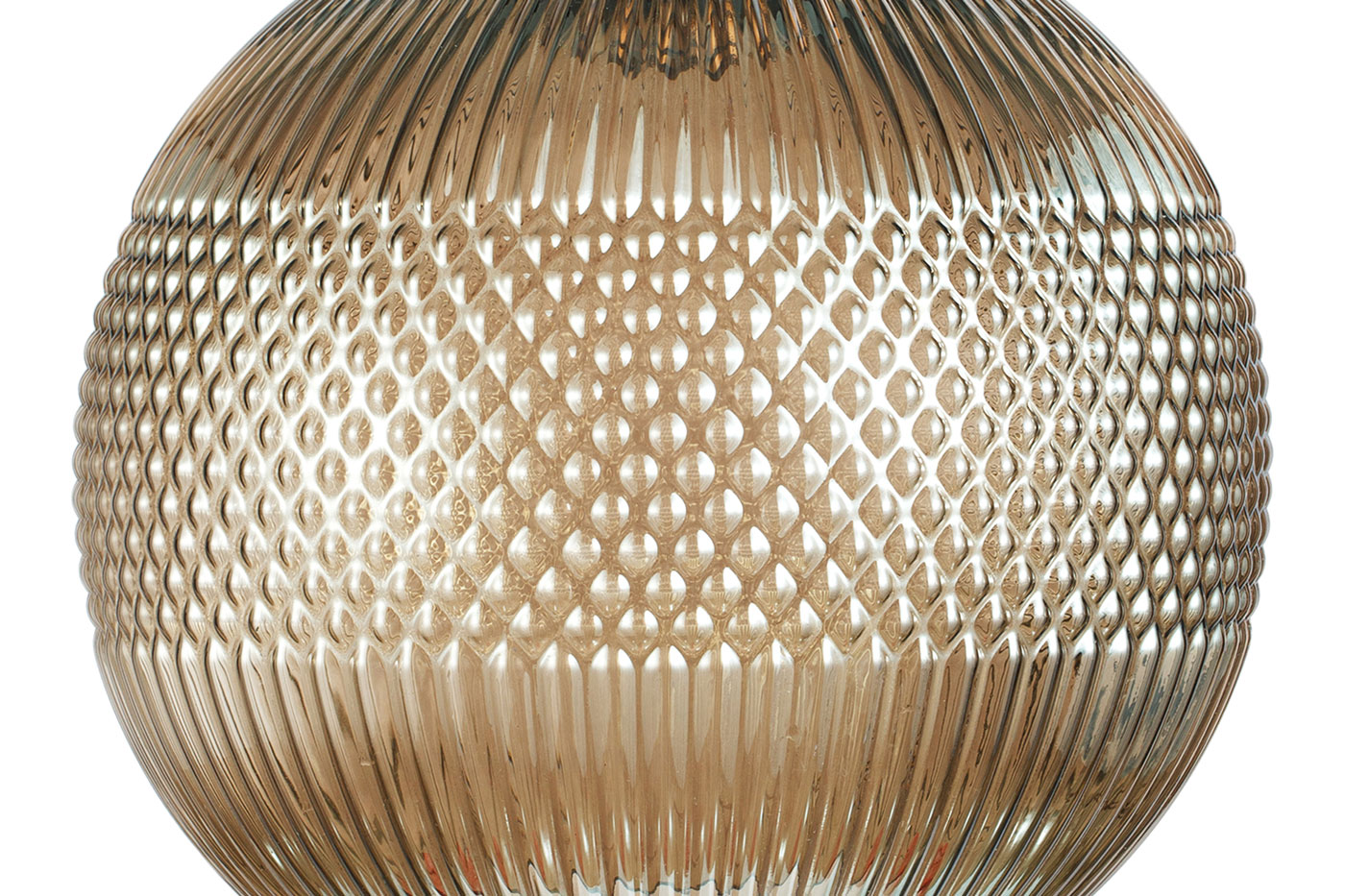 Hängelampe Casual im Moderne Design in Farbe Gold / Grau aus Glas handgefertigt Raum4