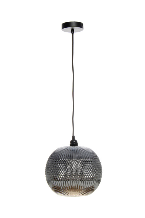 Hanging lamp Casual in Modern design in color gray handmade from glass D2002 main product photo