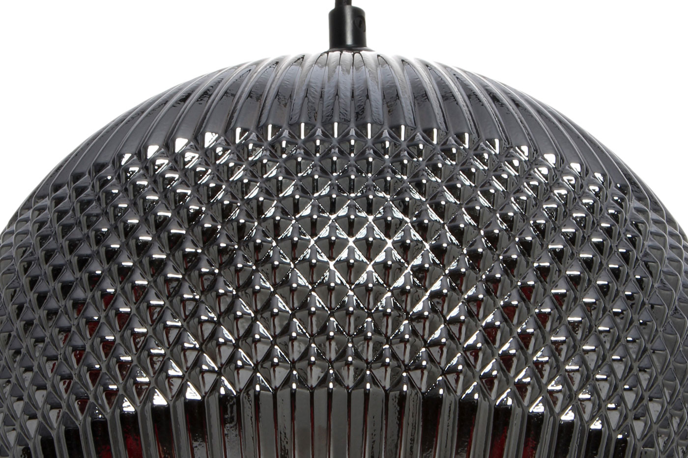 Hängelampe Casual im Moderne Design in Farbe Grau aus Glas handgefertigt Raum4