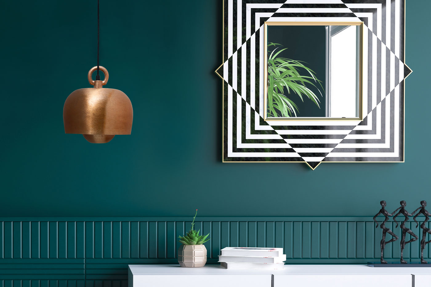 Hängelampe Iron im Industrial Design in Farbe Kupfer aus Eisen handgefertigt 20cm Raum2