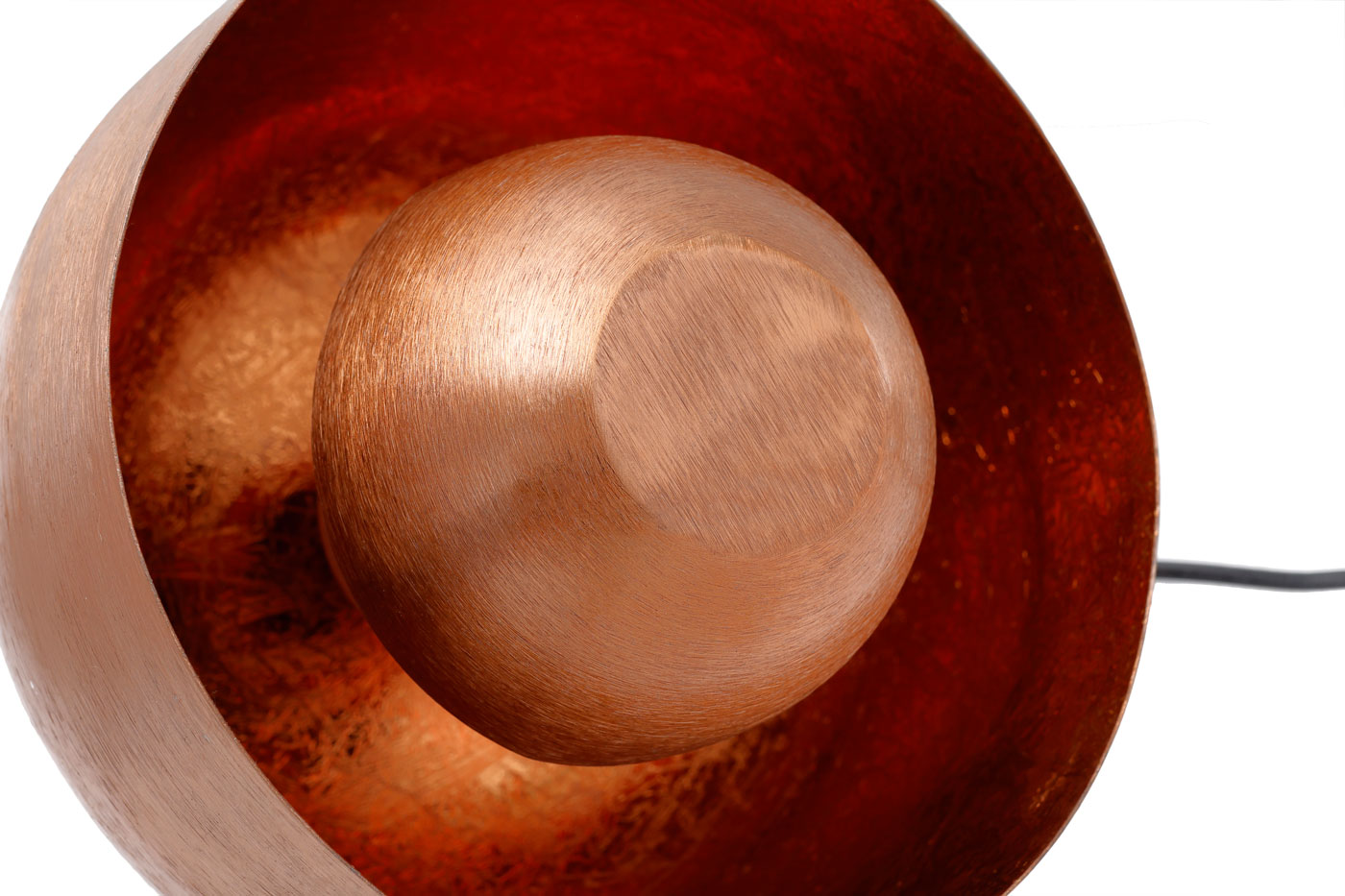 Hängelampe Iron im Industrial Design in Farbe Kupfer aus Eisen handgefertigt 20cm Raum5